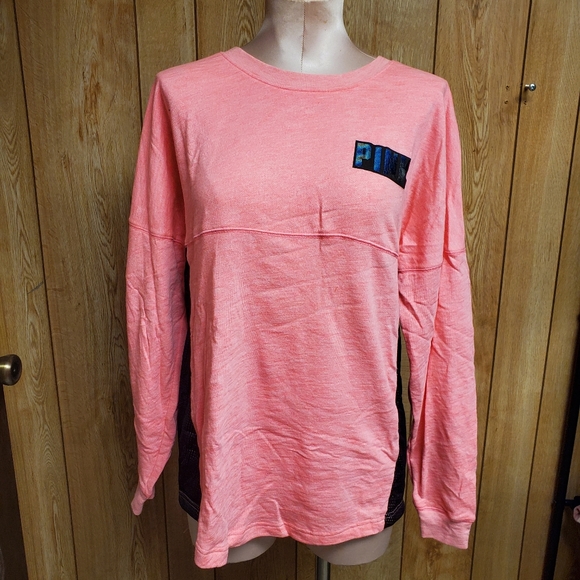 VS PINK Long Sleeve Oversized Crewneck - Picture 1 of 5